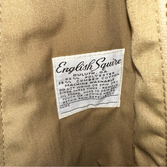 Vintage English Squire Bomber Racer Jacket Mens 36R Mechanic Work Khaki Dad USA - Picture 6 of 11